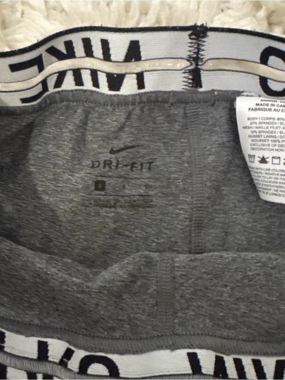 Nike Gray Dri-FIT Athletic Waistband Shorts